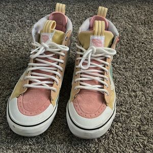 high top colorful pastel vans